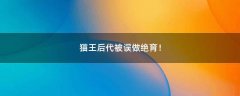 貓王后代被誤做絕育！