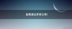 趙薇退出多家公司!