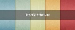 刺傷何君堯者判9年！