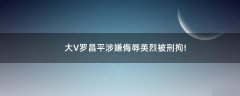 大V羅昌平涉嫌侮辱英烈被刑拘!