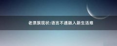 老漂族現(xiàn)狀:語(yǔ)言不通 融入新生活難