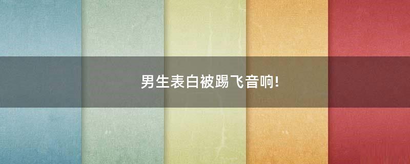 男生表白被踢飛音響!