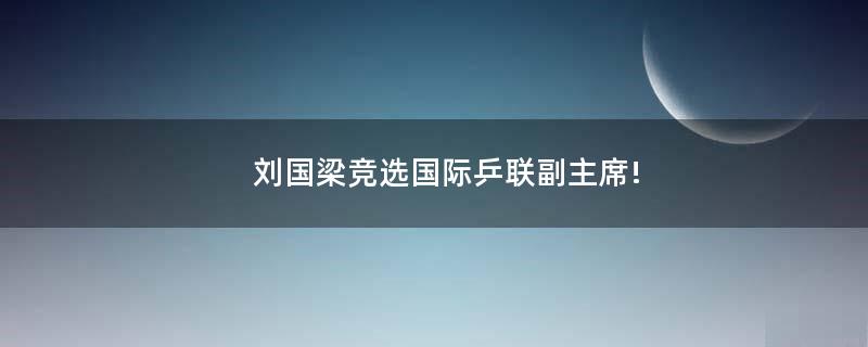 劉國梁競選國際乒聯(lián)副主席!