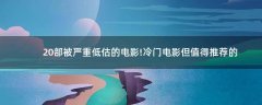 20部被嚴(yán)重低估的電影!冷門電影但值得推薦的