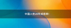 中國入世20年成績單!