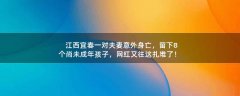 江西宜春一對夫妻意外身亡，留下8個尚未成年孩子，網紅又往這扎堆了！