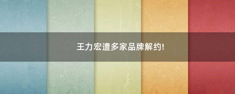 王力宏遭多家品牌解約!