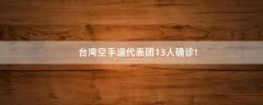 臺(tái)灣空手道代表團(tuán)13人確診!
