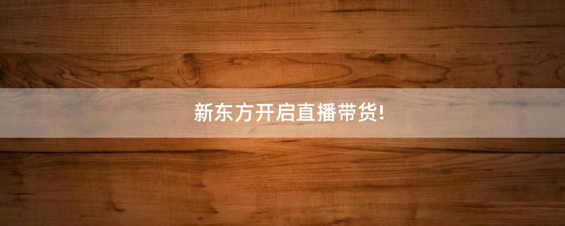 新東方開啟直播帶貨!