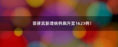 菲律賓新增病例飆升至1623例！